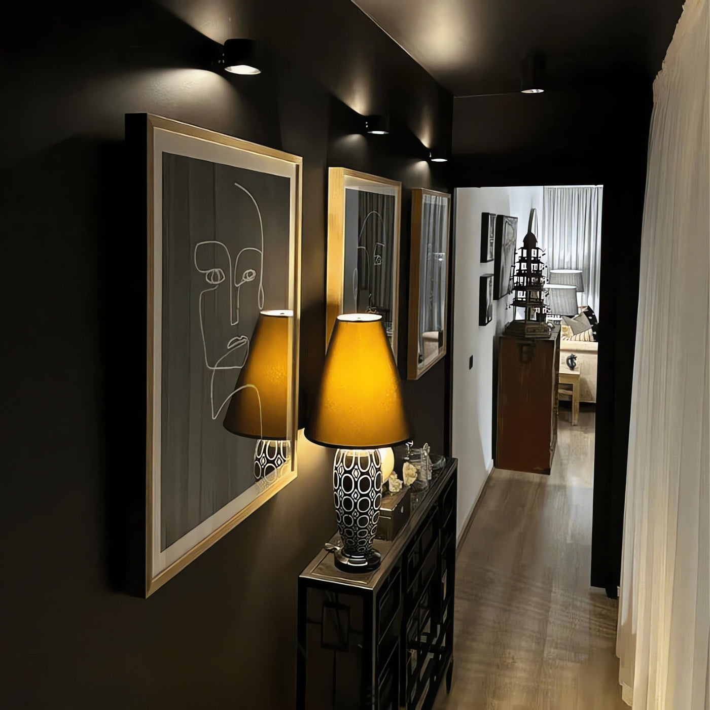 Applique murale LED sans fil intérieure double faisceau