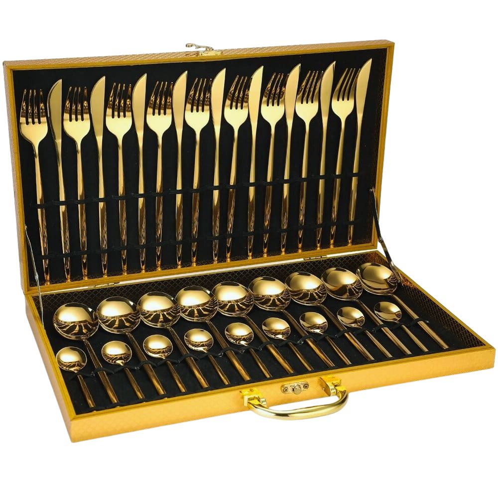 Jeu de Couverts Inox 24 Pièces Premium