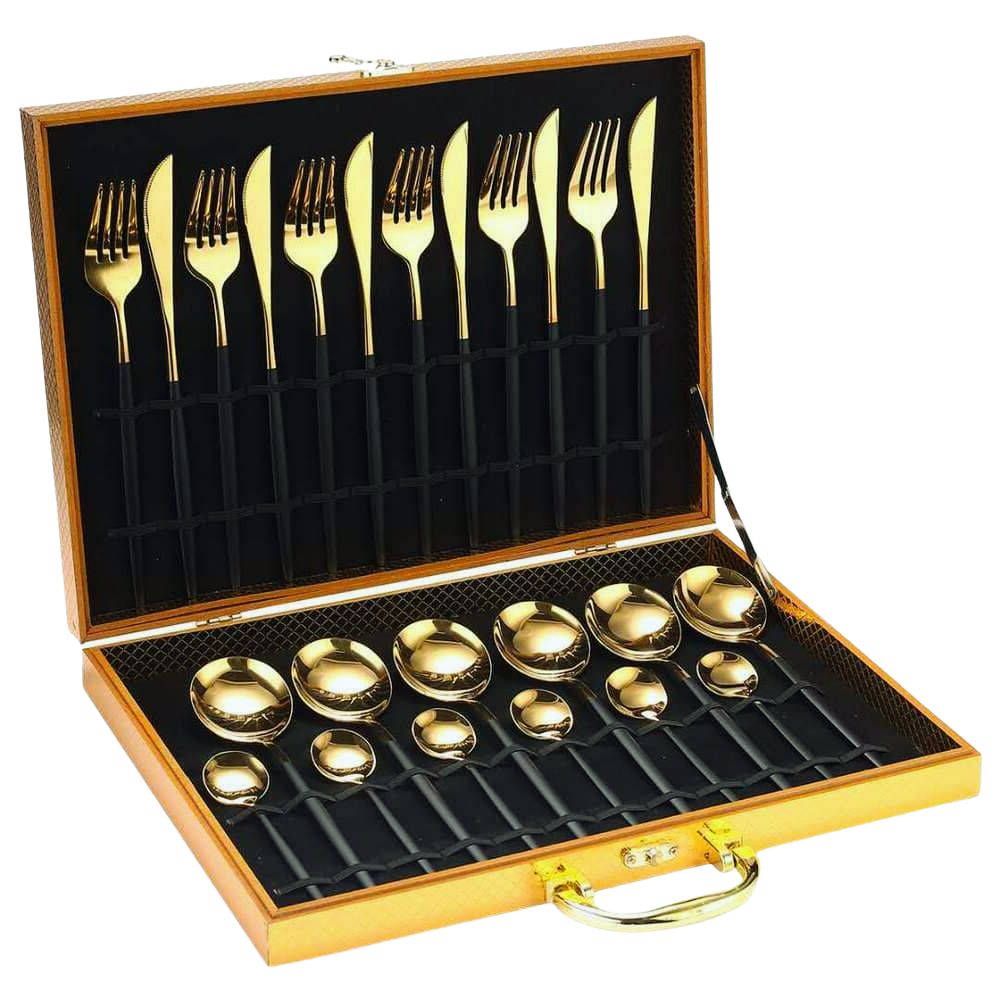 Jeu de Couverts Inox 24 Pièces Premium