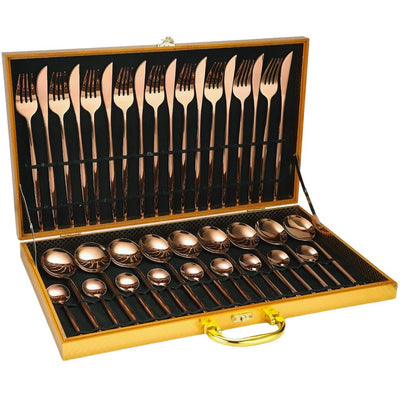 Jeu de Couverts Inox 24 Pièces Premium