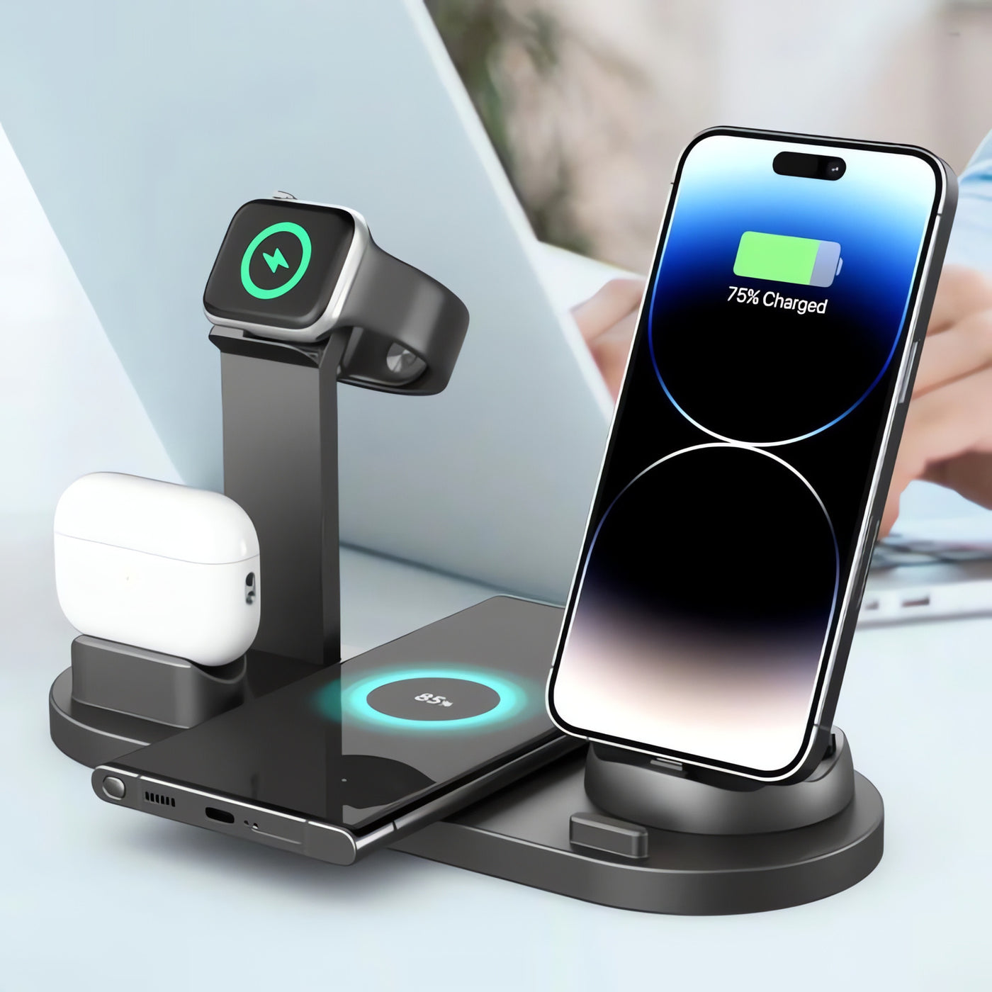 Chargeur à Induction Sans Fil Design Premium