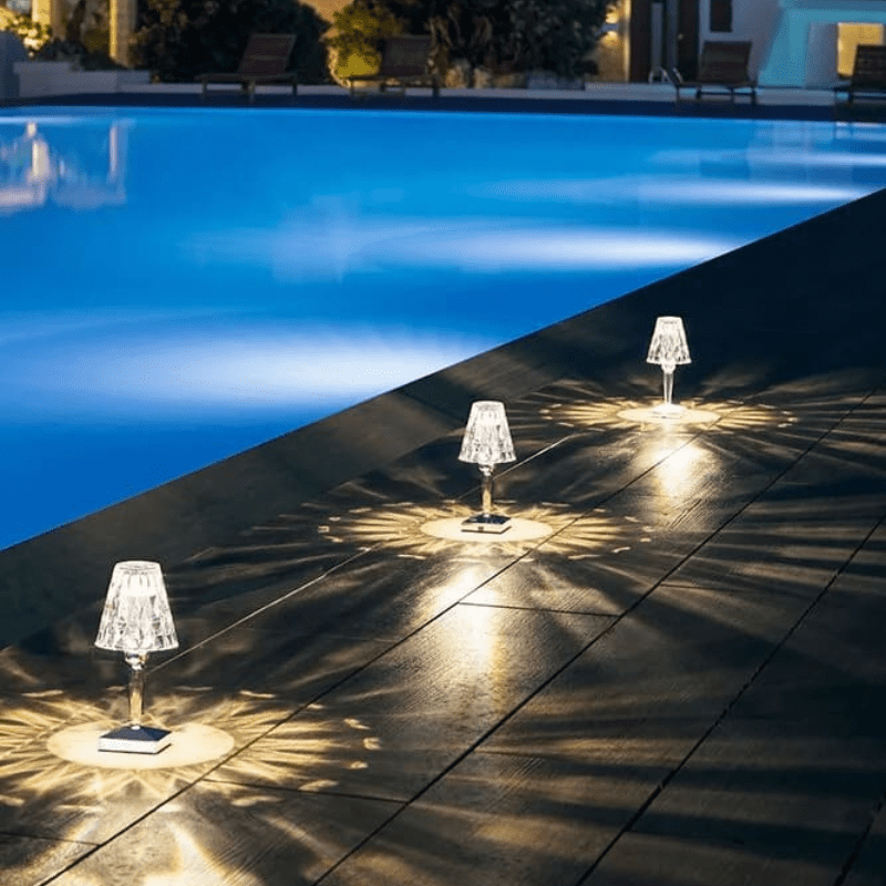 Lampe de Table LED Diamant USB 3 en 1 Sans Fil