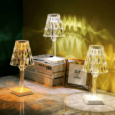 Lampe de Table LED Diamant USB 3 en 1 Sans Fil