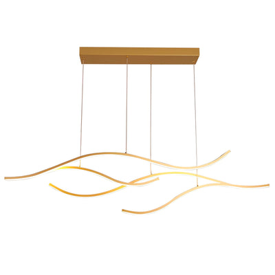 Suspension LED linéaire ondulée