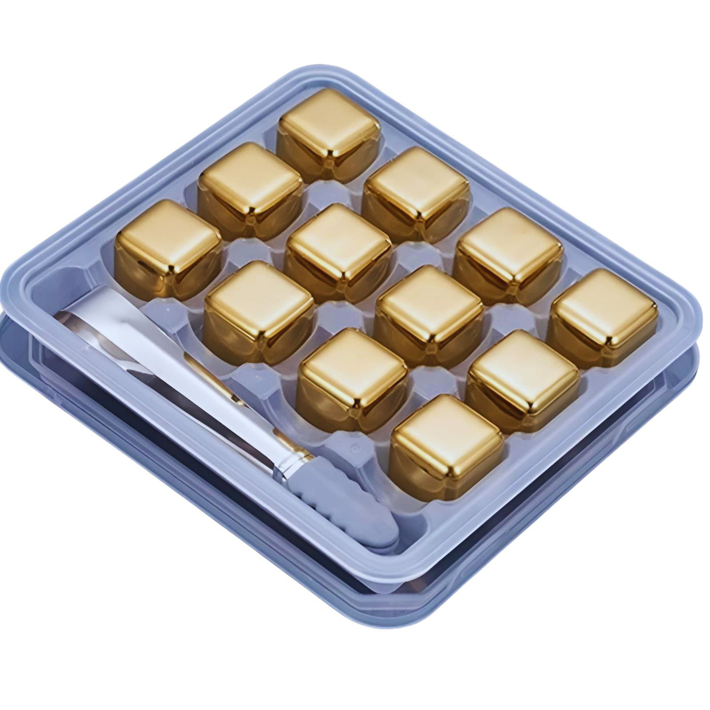 Cubes de Glace en Acier Inox Doré