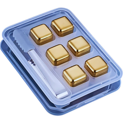 Cubes de Glace en Acier Inox Doré