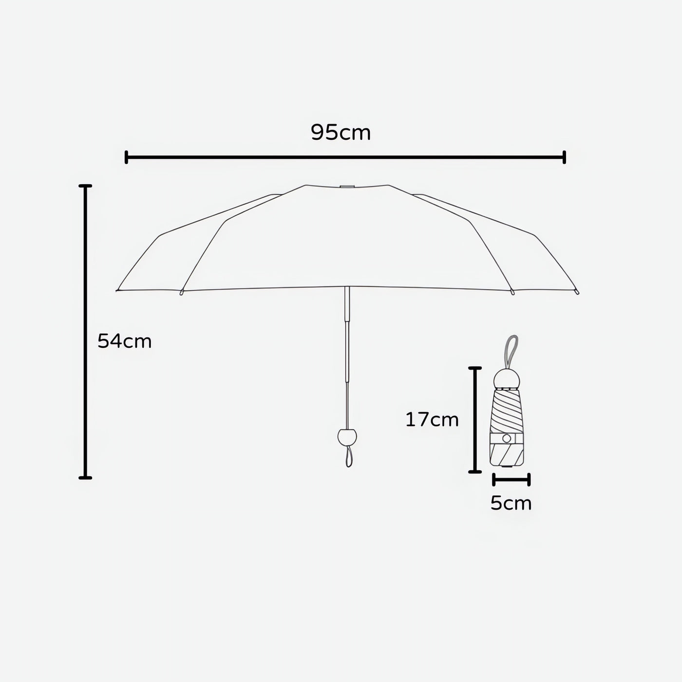 Mini parapluie de poche pliant anti-UV