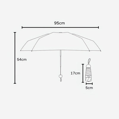 Mini parapluie de poche pliant anti-UV