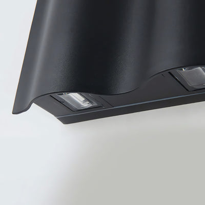Applique murale LED extérieure haut/bas, design ondulé