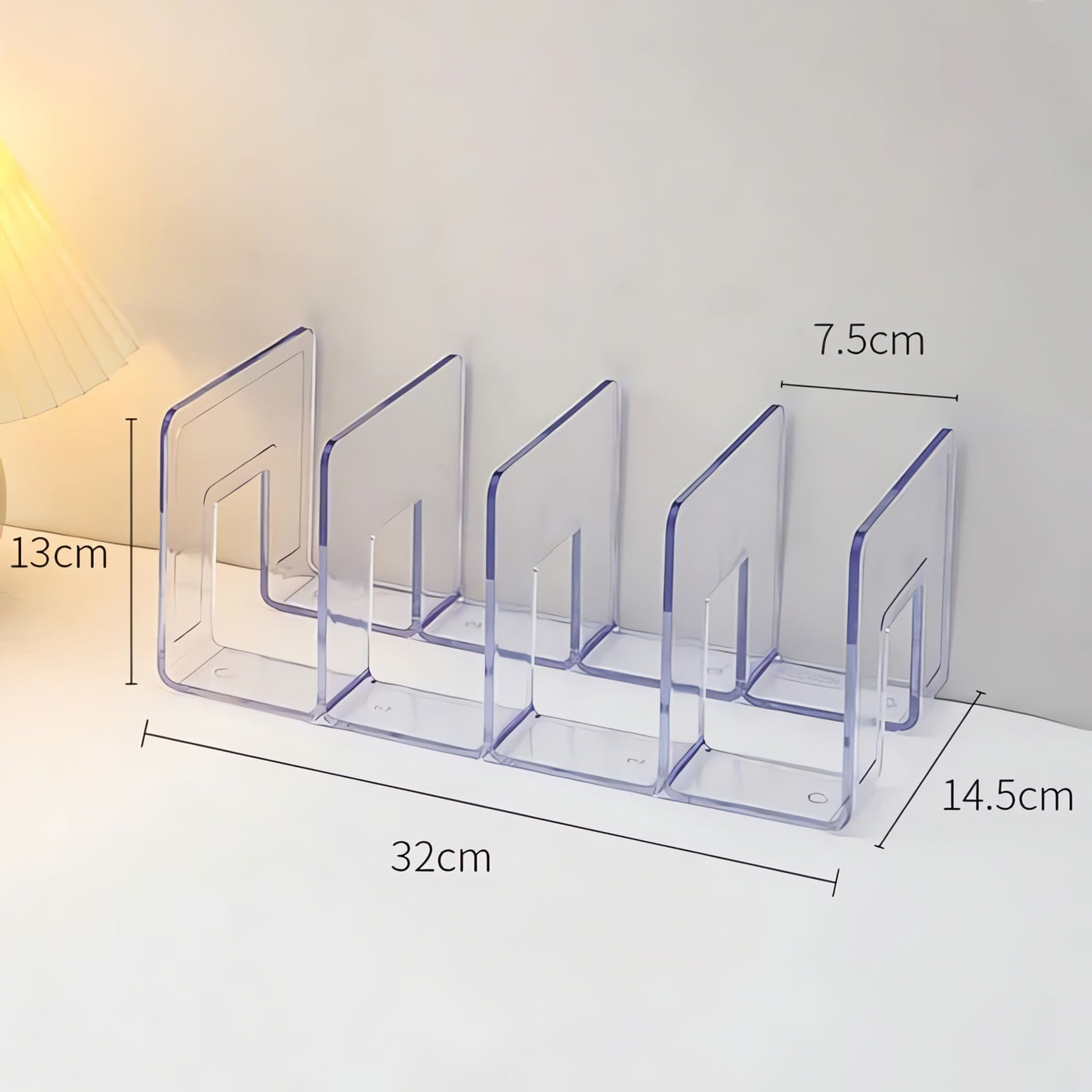 Organiseur de sacs en acrylique transparent à compartiments