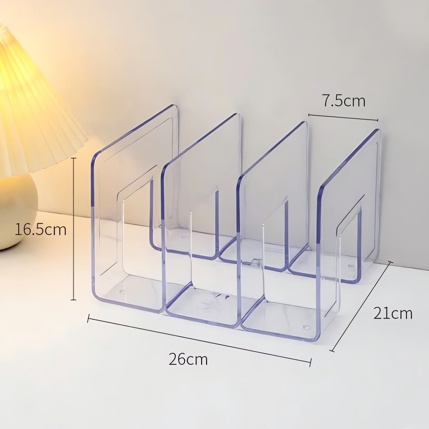Organiseur de sacs en acrylique transparent à compartiments