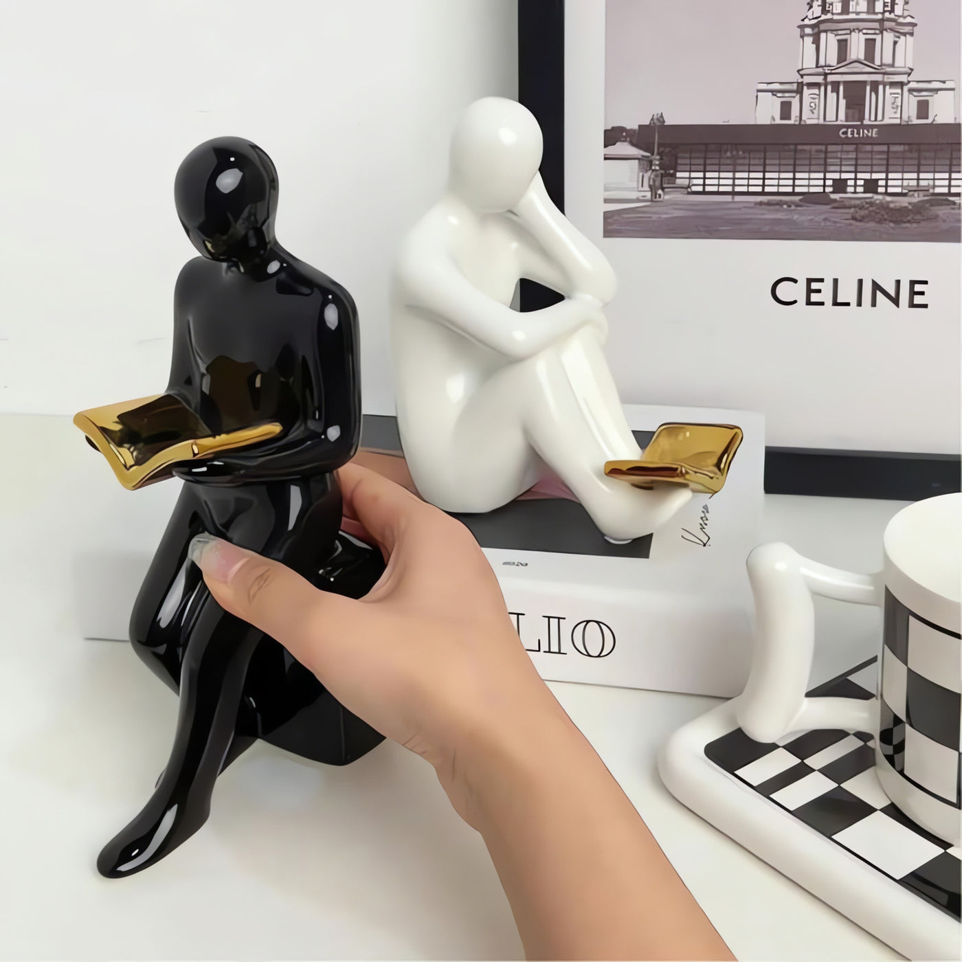 Serre-livres en céramique Support de livres