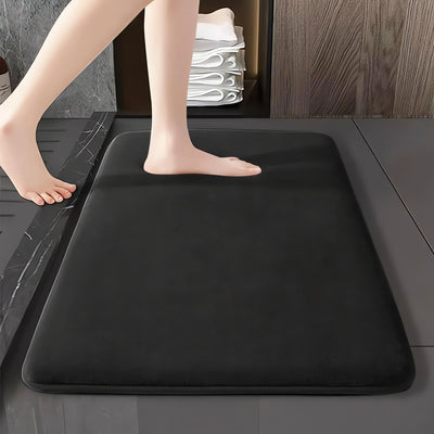 Tapis de salle de bain en velours antidérapant