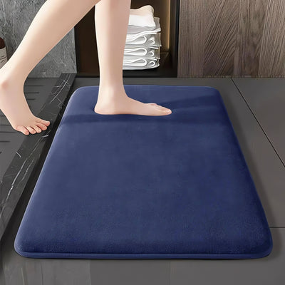Tapis de salle de bain en velours antidérapant