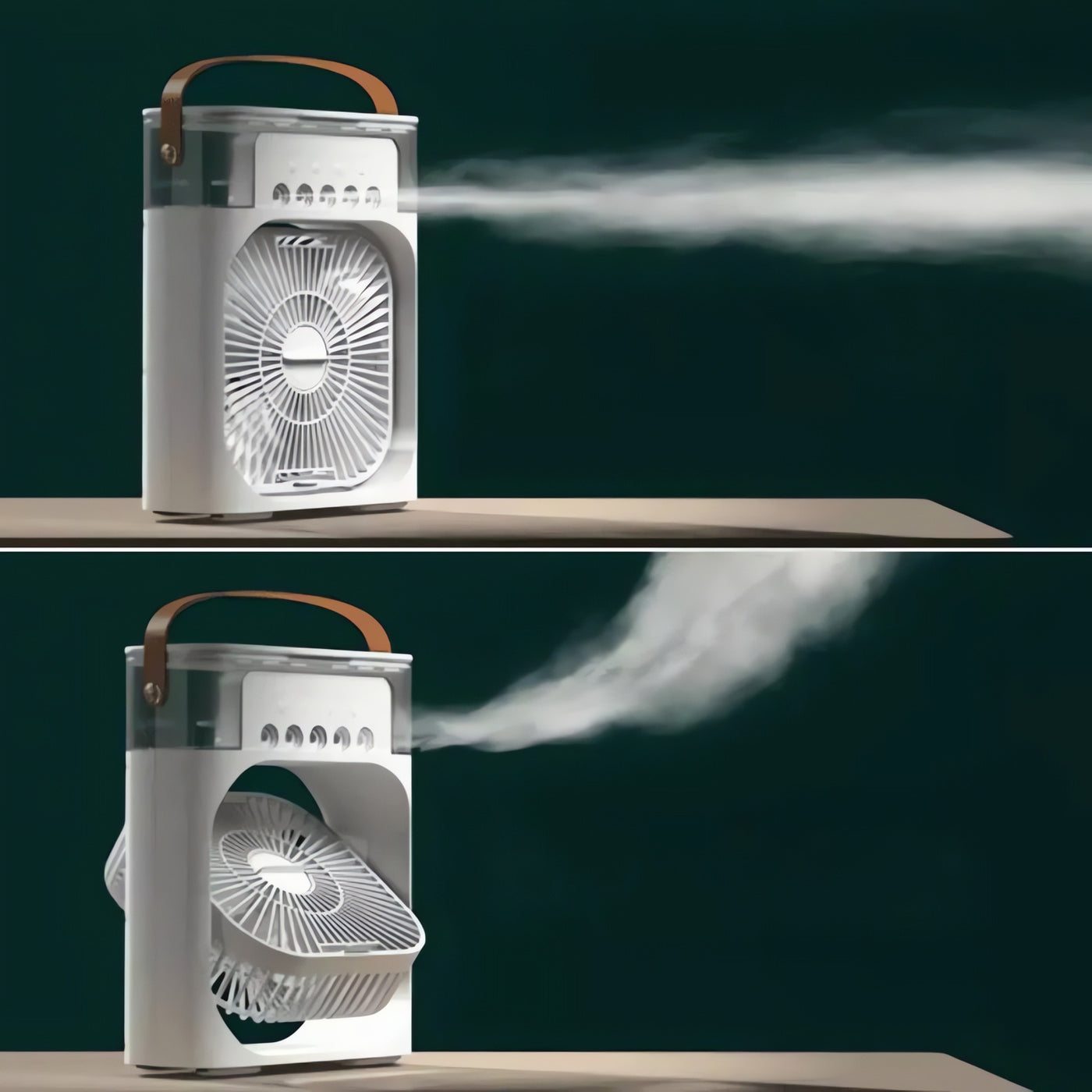Mini Refroidisseur d’air 3-en-1 : Ventilateur de Table & Humidificateur